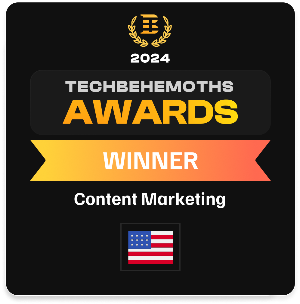 TechBehemoths 2024 Award Winner Content Marketing